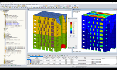 RFEM-Modell des Hochhauses (© Ingénierie Bois)